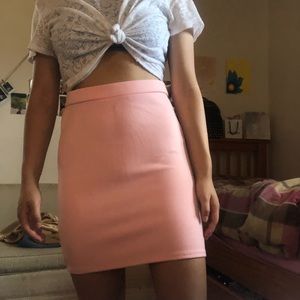 Baby Pink Mini Skirt